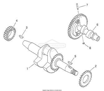 Crankshaft/Camshaft Diagram and Parts List for 1959-0  Briggs and Stratton Generator